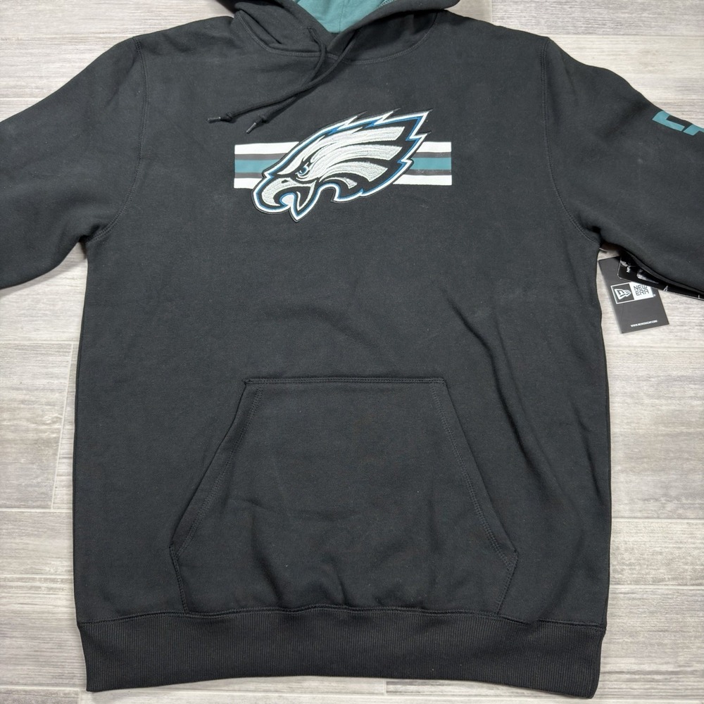 New Era Philadelphia Eagles NFL Pullover Black Hoodie Men's Large NWT $100